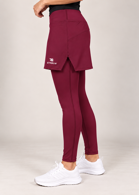 Stride Short Tights - Maroon Gymrun