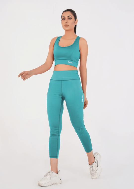 Ladies Basic Performance Sports Bra + Leggings - Dusky Fern
