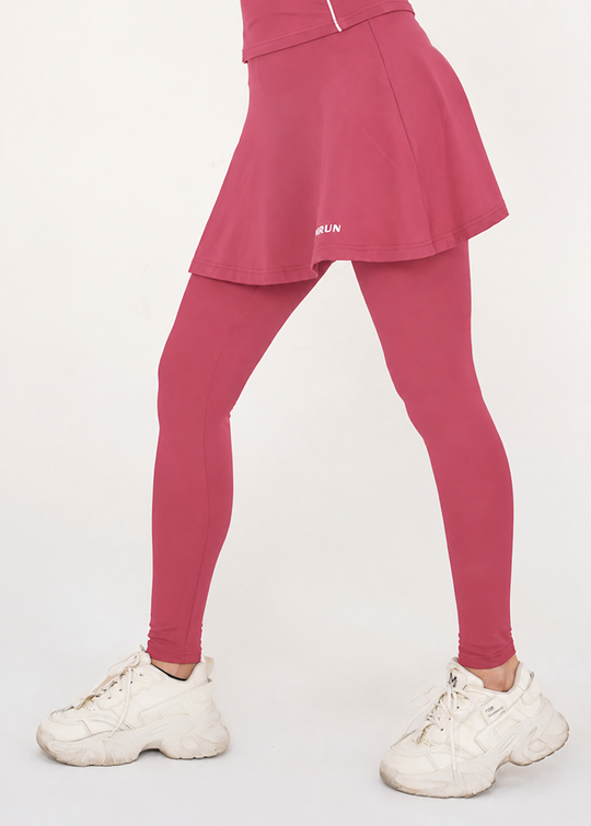 Stride Skirt Tights - Deep Plum Gymrun