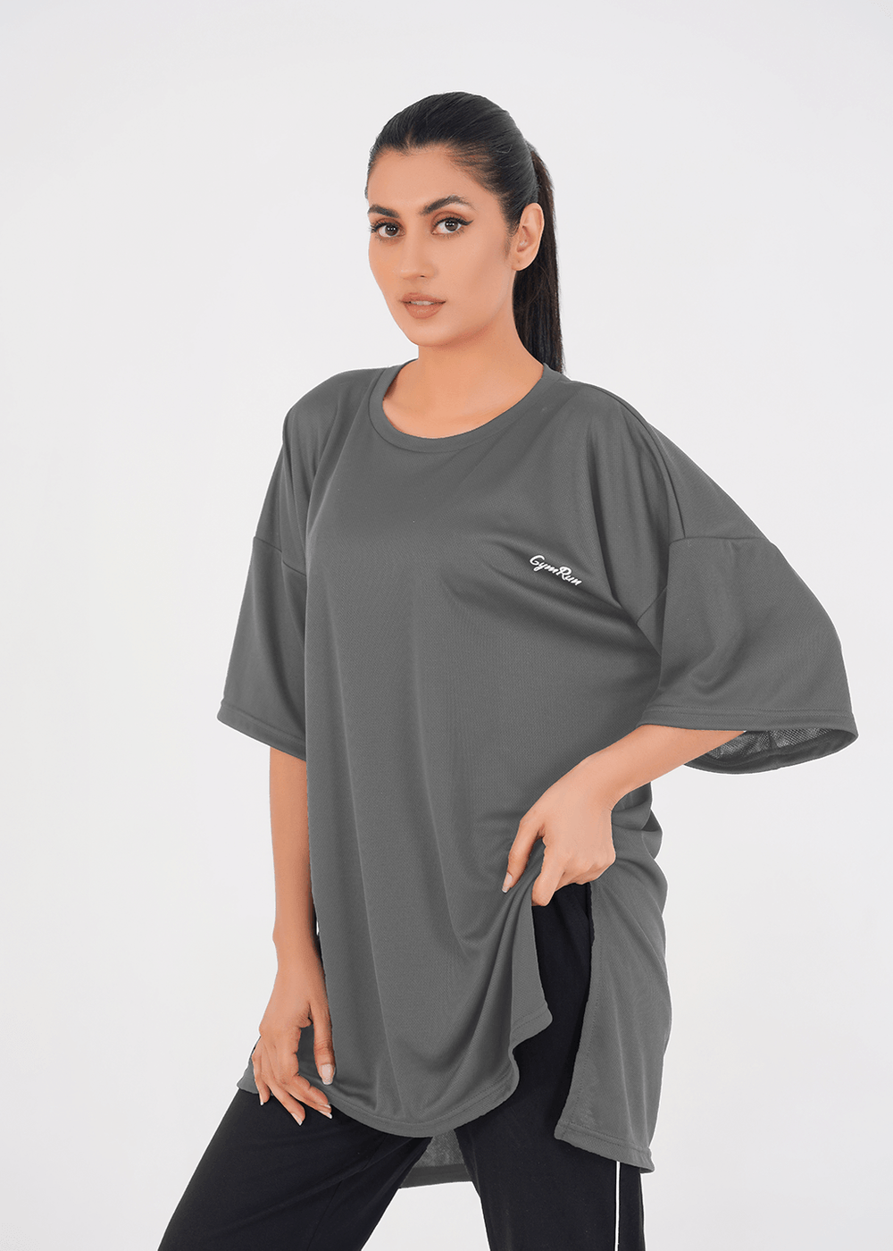 Oversized Modest T-shirt - Gray