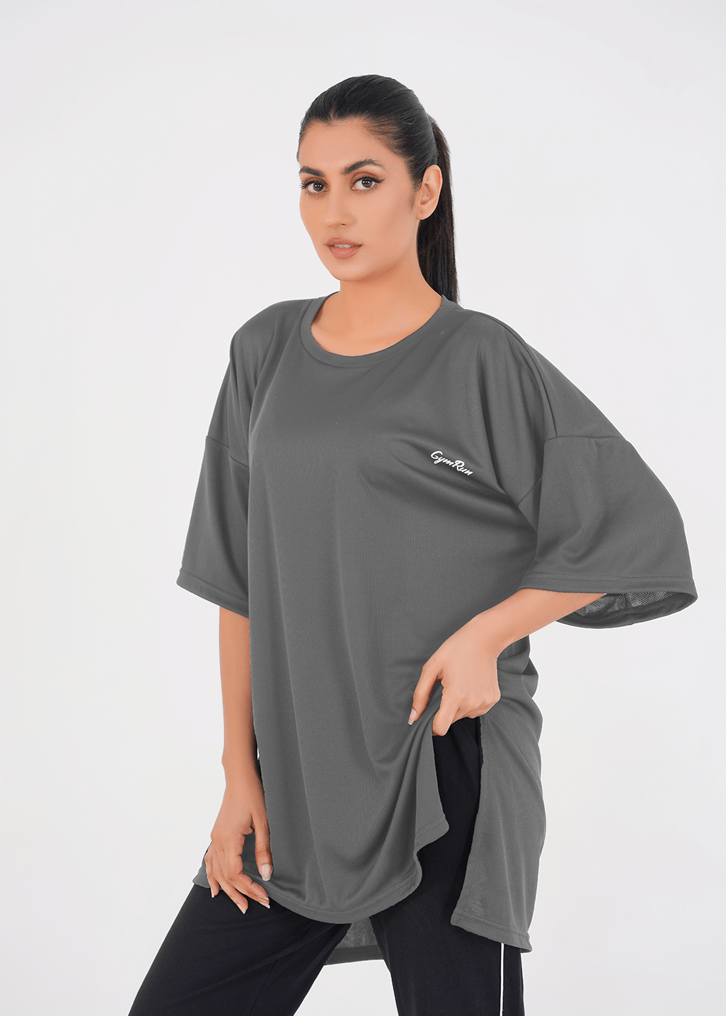 Oversized Modest T-shirt - Gray