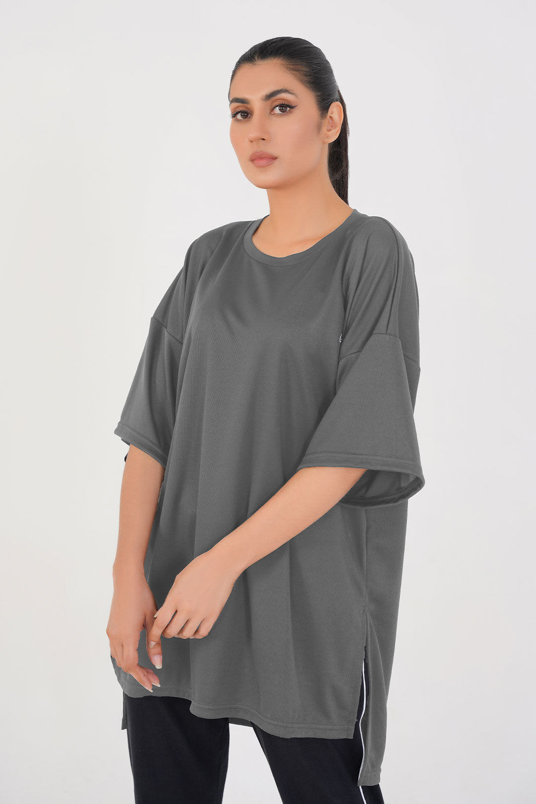Oversized Modest T-shirt - Gray