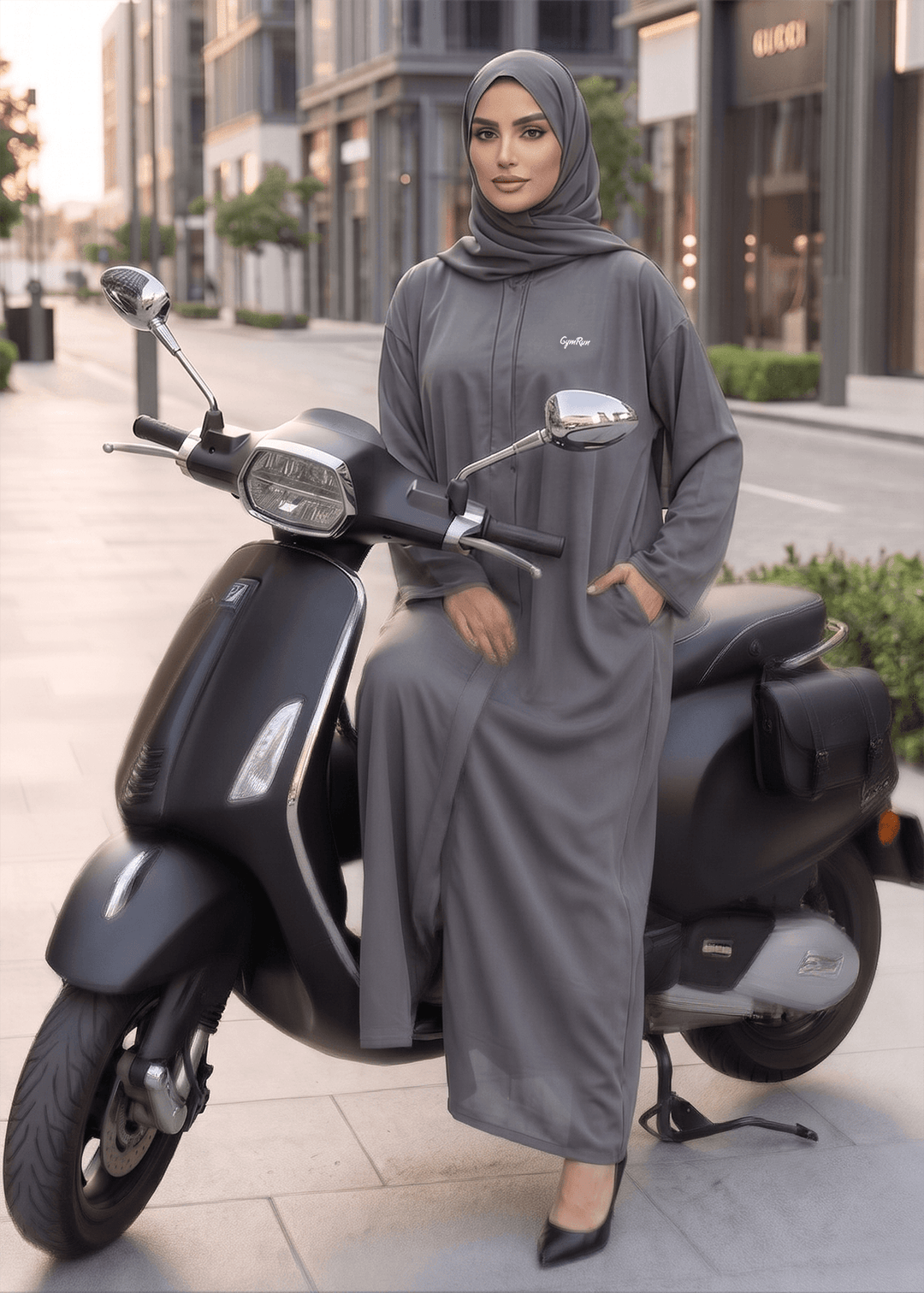 Grace Ride Abaya - Grey