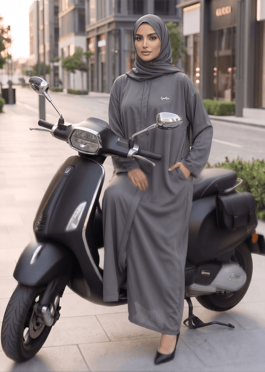 Grace Ride Abaya - Grey