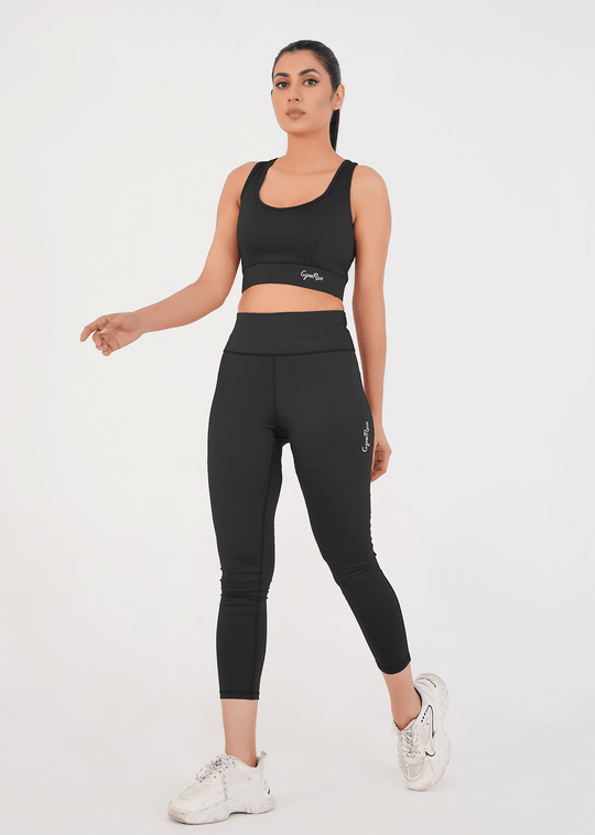 Ladies Basic Performance Sports Bra + Leggings - Black