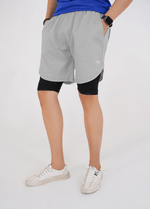 Elite Grid Dual Short - Grey