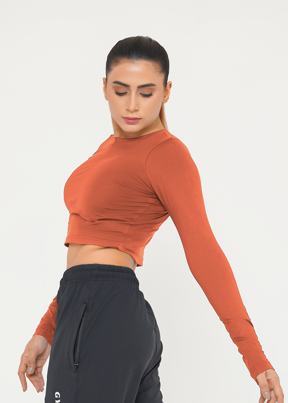 Apex Aero Crop Top - Intense Rust