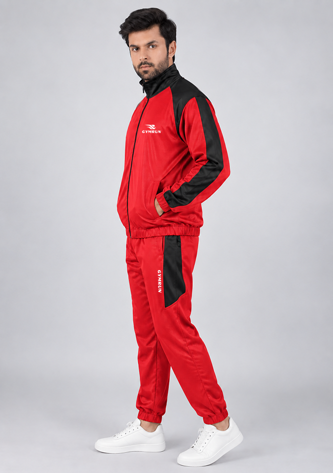 Season Flow Tracksuit - Red Gymrun