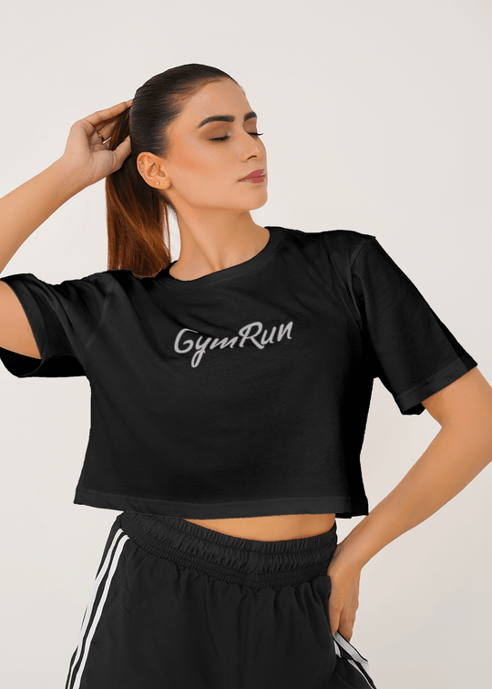 Pursuit Boxy Crop - Black