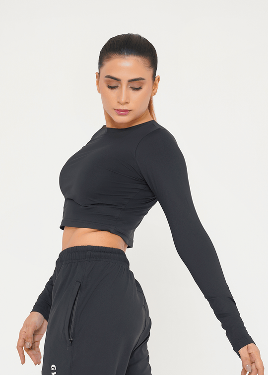 Apex Aero Crop Top - Black