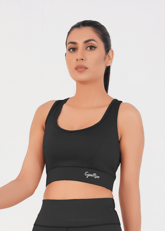 Ladies Basic Performance Sports Bra -  Black