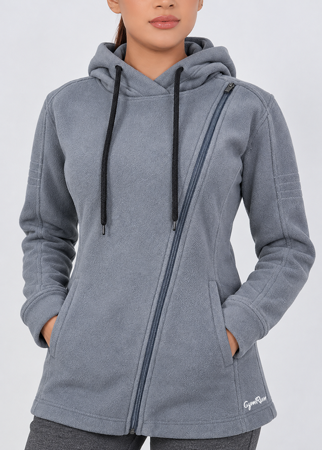 Crossover Hoodie - Grey Gymrun