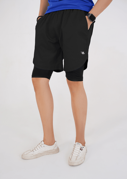 Elite Grid Dual Short - Black