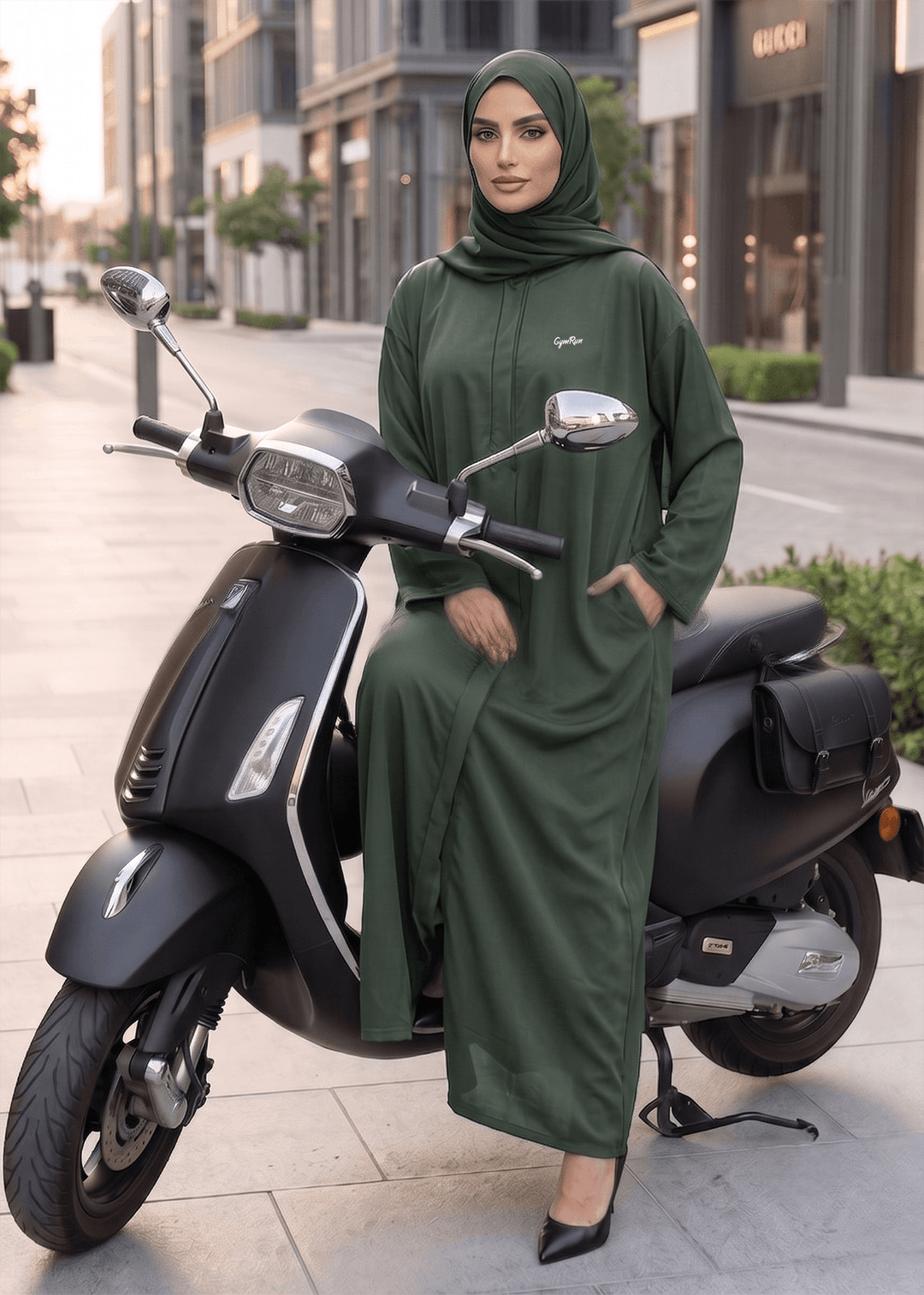 Grace Ride Abaya - Olive