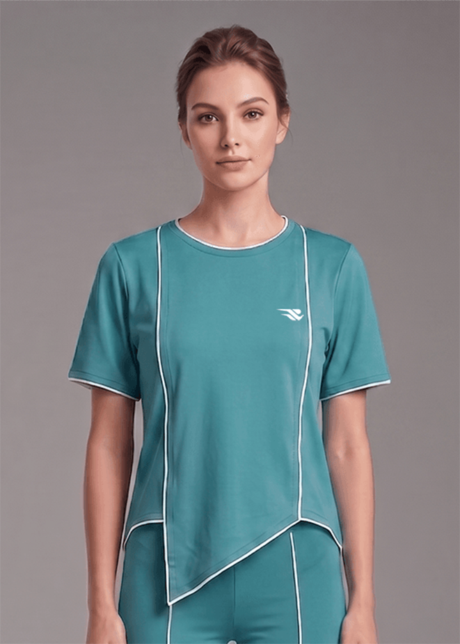 Motion Line T-Shirt - Dusky Fern