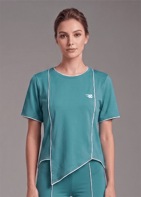 Motion Line T-Shirt - Dusky Fern