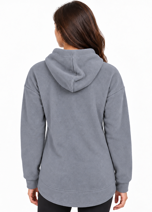 Cozy Curve Hoodie - Grey Gymrun
