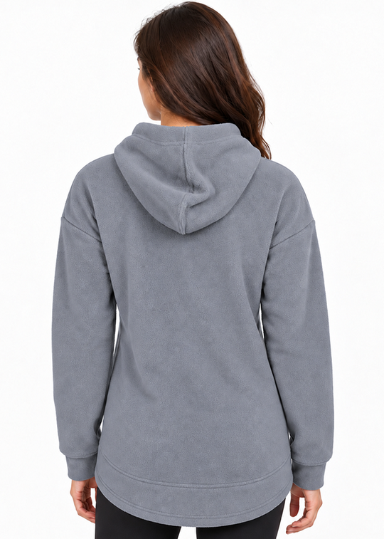 Cozy Curve Hoodie - Grey Gymrun