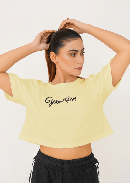 Pursuit Boxy Crop - Lemon