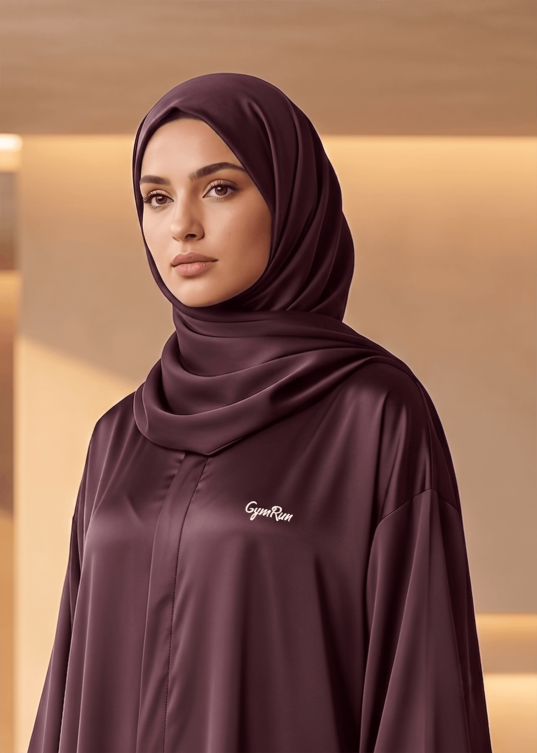 Grace Ride Abaya - Deep Plum