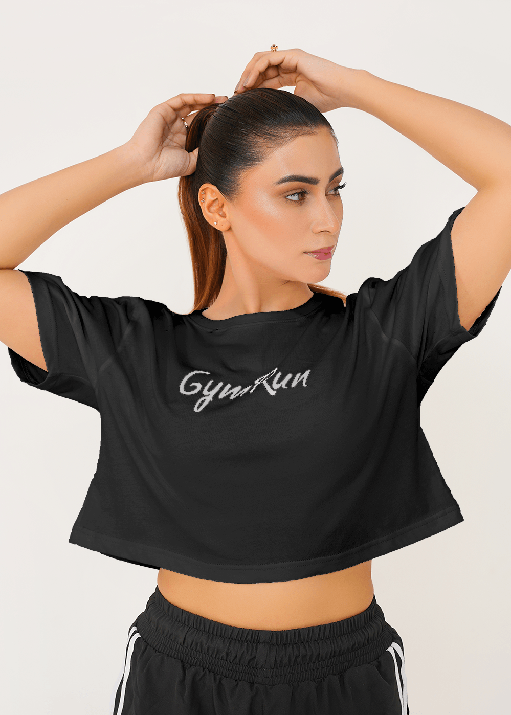 Pursuit Boxy Crop - Black