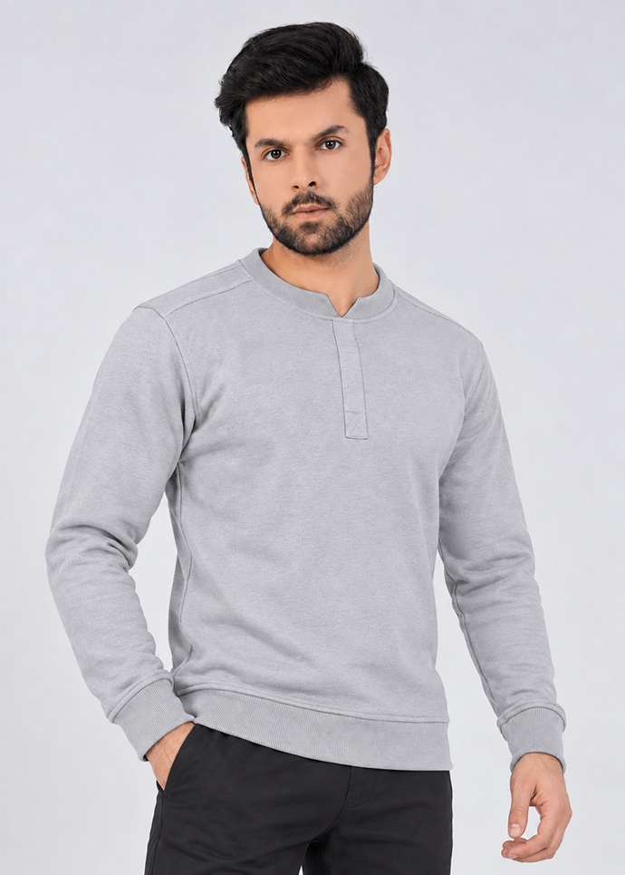 Notch Neck - Heather Grey Gymrun