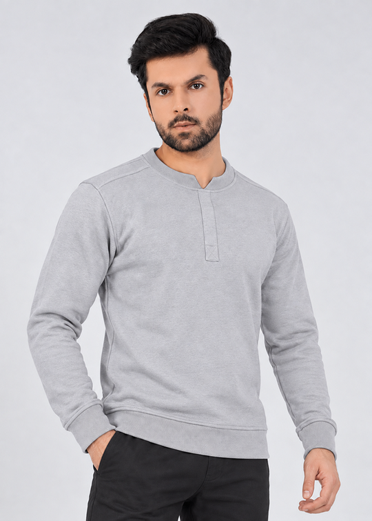 Notch Neck - Heather Grey Gymrun