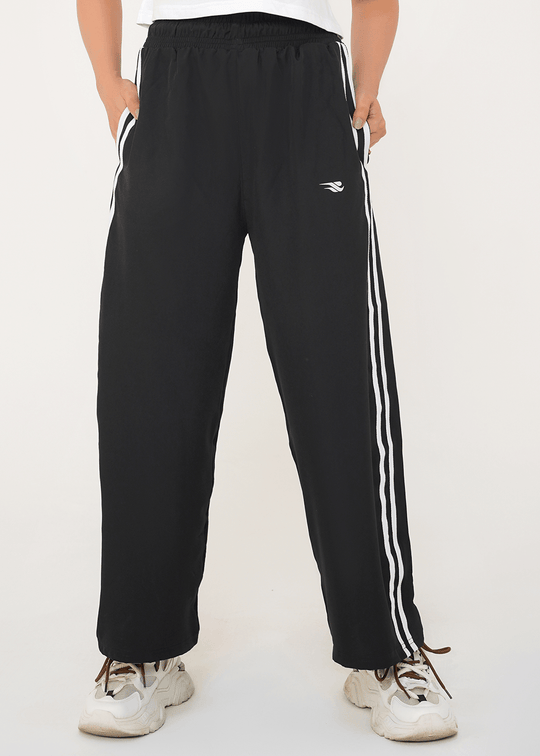 Women Velocity Stripe Trouser - Black