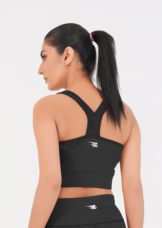 Ladies Basic Performance Sports Bra -  Black