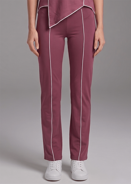 Motion Line Trouser - Deep Plum