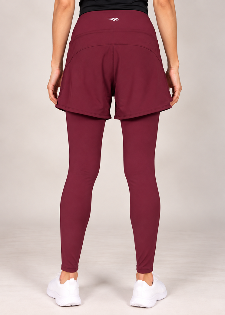 Stride Short Tights - Maroon Gymrun