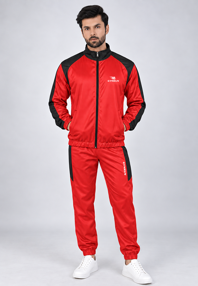 Season Flow Tracksuit - Red Gymrun