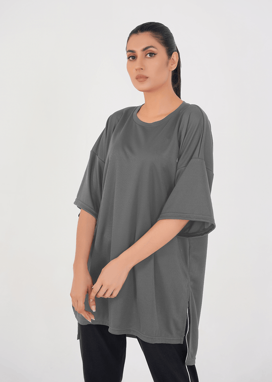 Oversized Modest T-shirt - Gray
