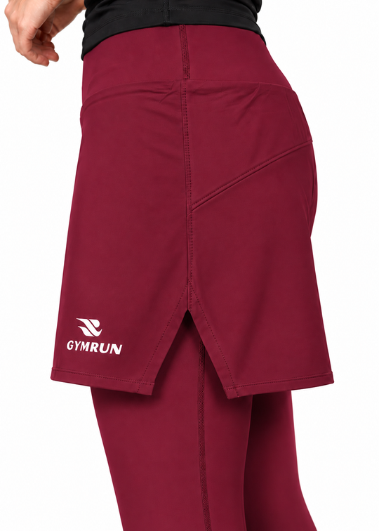 Stride Short Tights - Maroon Gymrun
