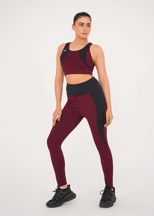 Epic Sports Bra + Legging - Maroon