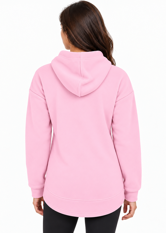 Cozy Curve Hoodie - Pink Gymrun