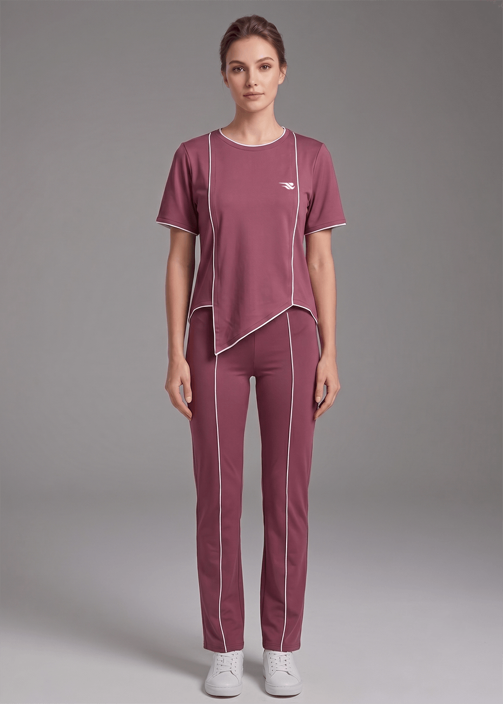 Motion Line Tracksuit - Deep Plum
