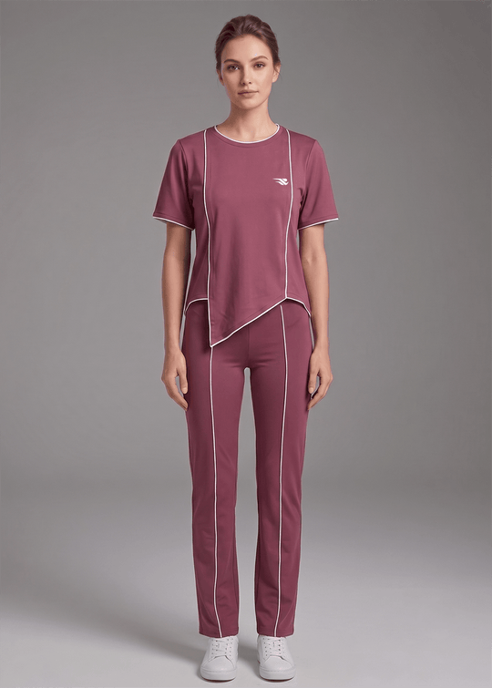 Motion Line Tracksuit - Deep Plum