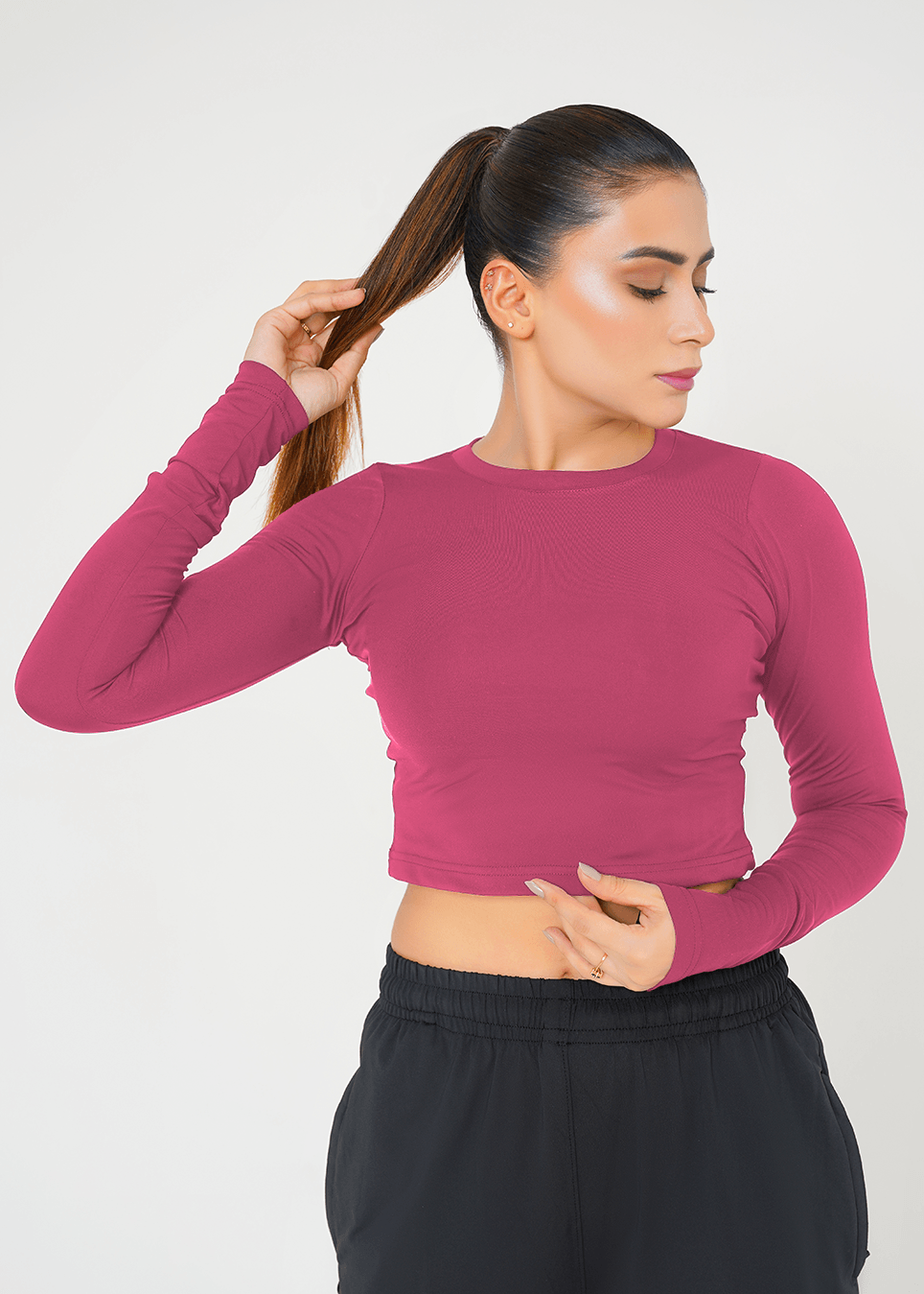 Apex Aero Crop Top - Deep Plum