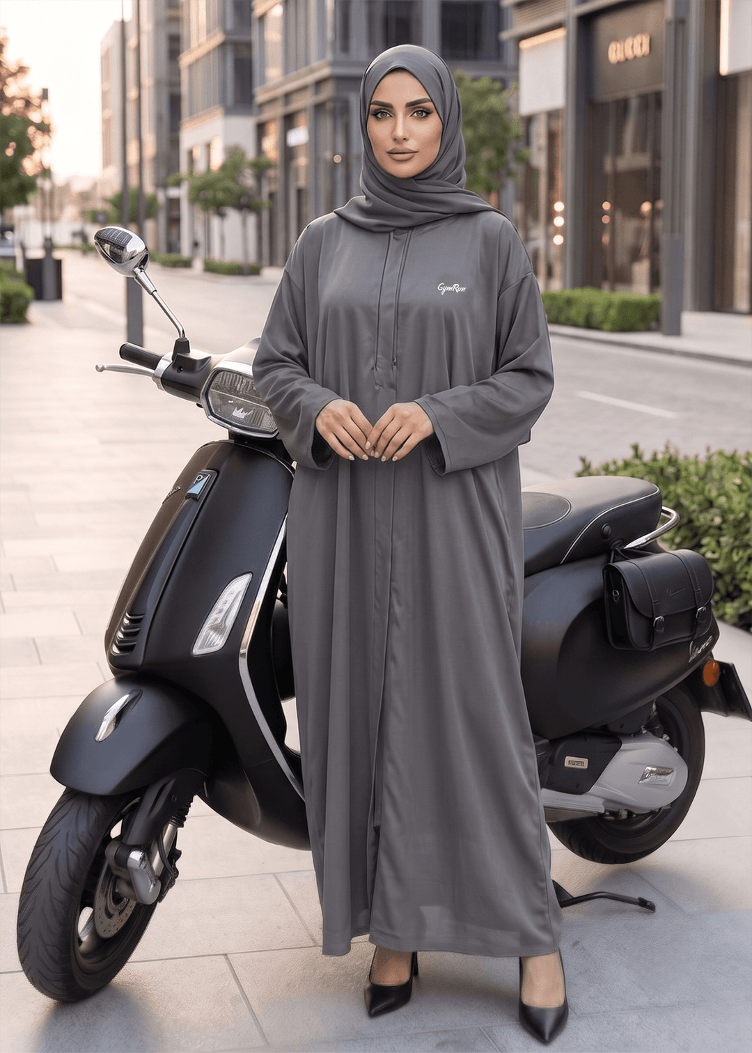 Grace Ride Abaya - Grey