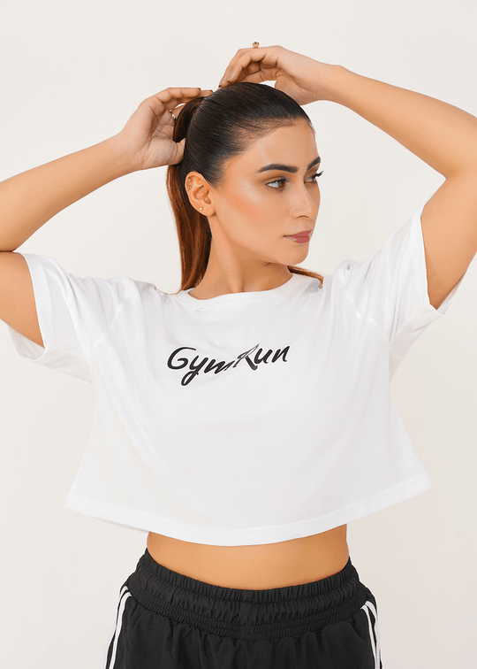 Pursuit Boxy Crop - White