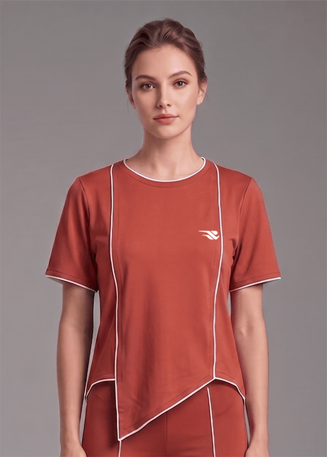 Motion Line T-Shirt - Intense Rust