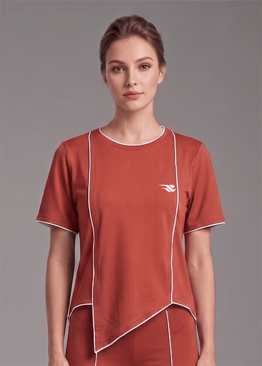 Motion Line T-Shirt - Intense Rust