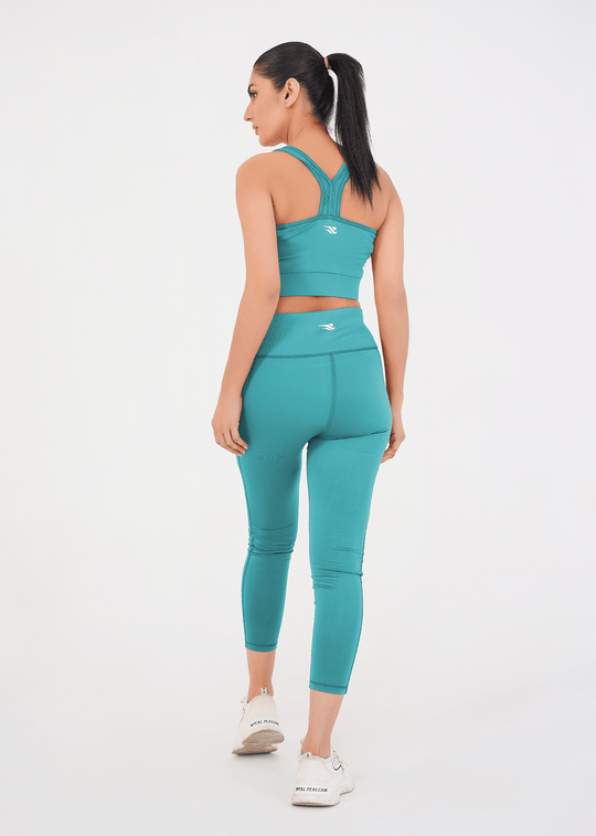 Ladies Basic Performance Sports Bra + Leggings - Dusky Fern