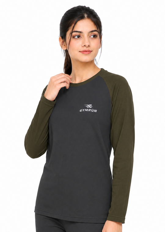 Rhythm Crew Sweat shirt - Charcoal/Olive Gymrun