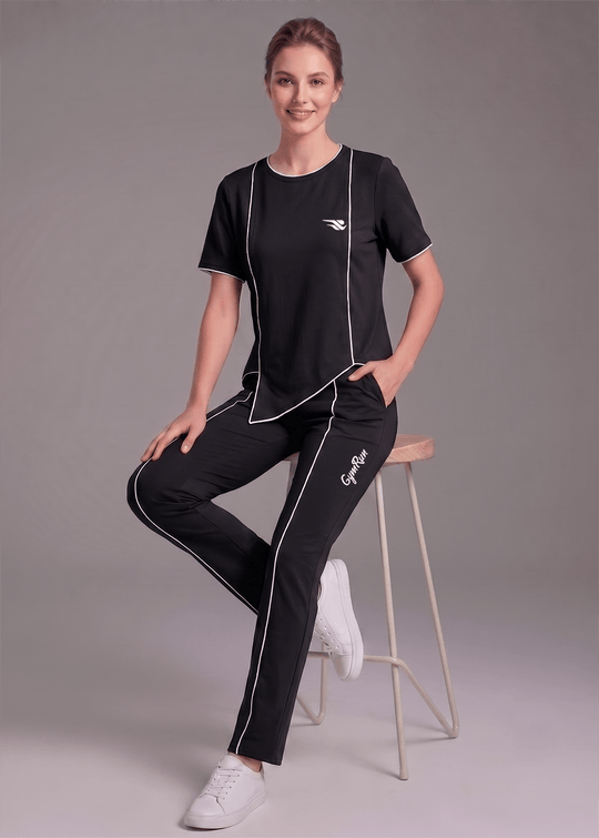 Motion Line Tracksuit - Black