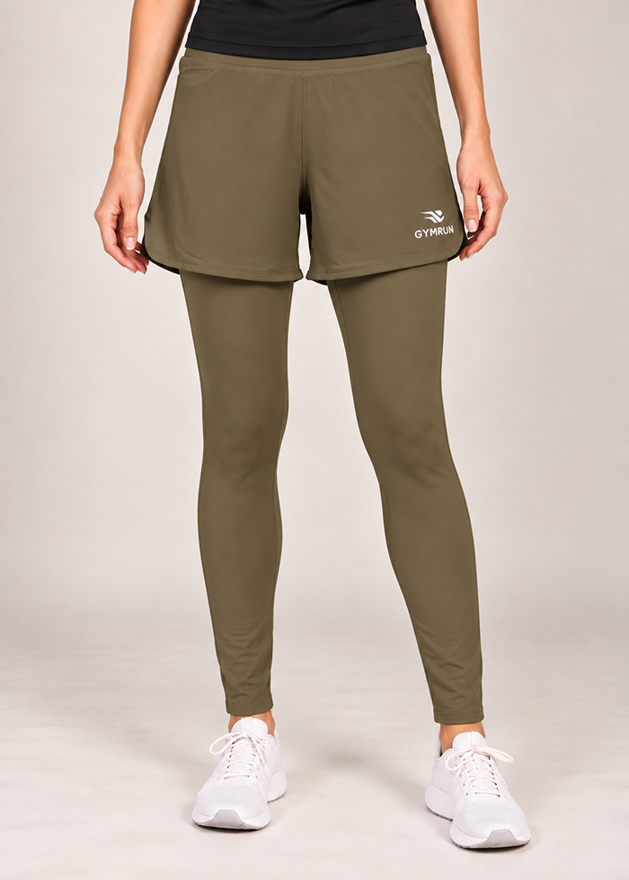 Stride Short Tights - Olive Gymrun