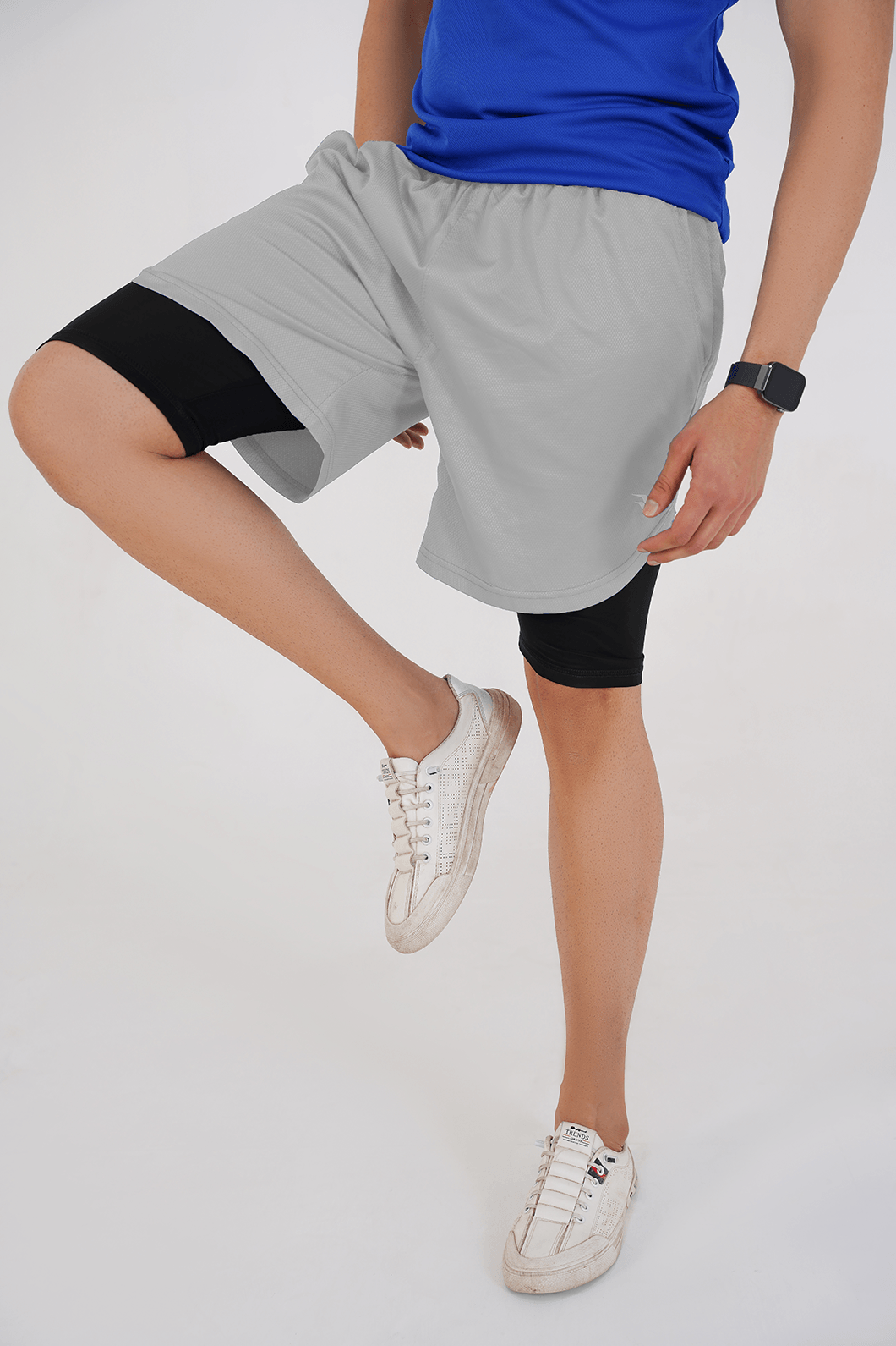 Elite Grid Dual Short - Grey