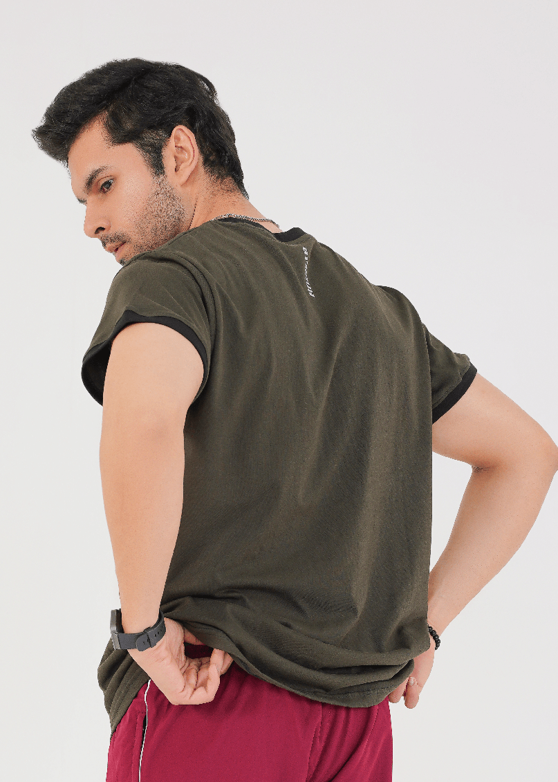 Oversized Edge Tee - Olive