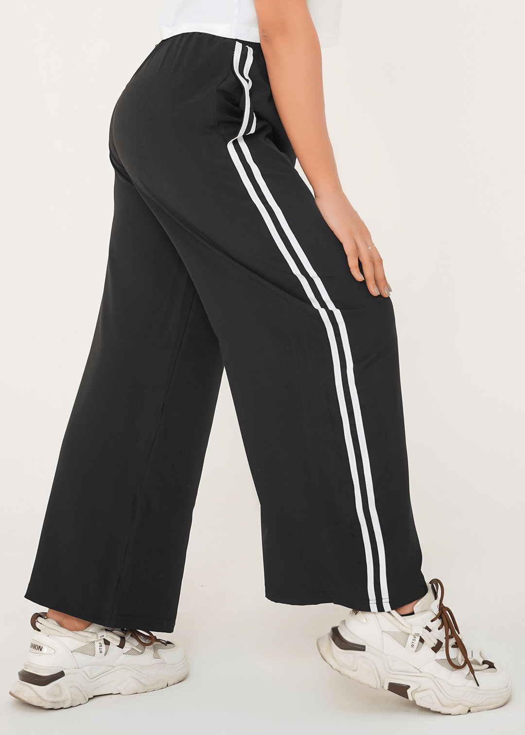 Women Velocity Stripe Trouser - Black